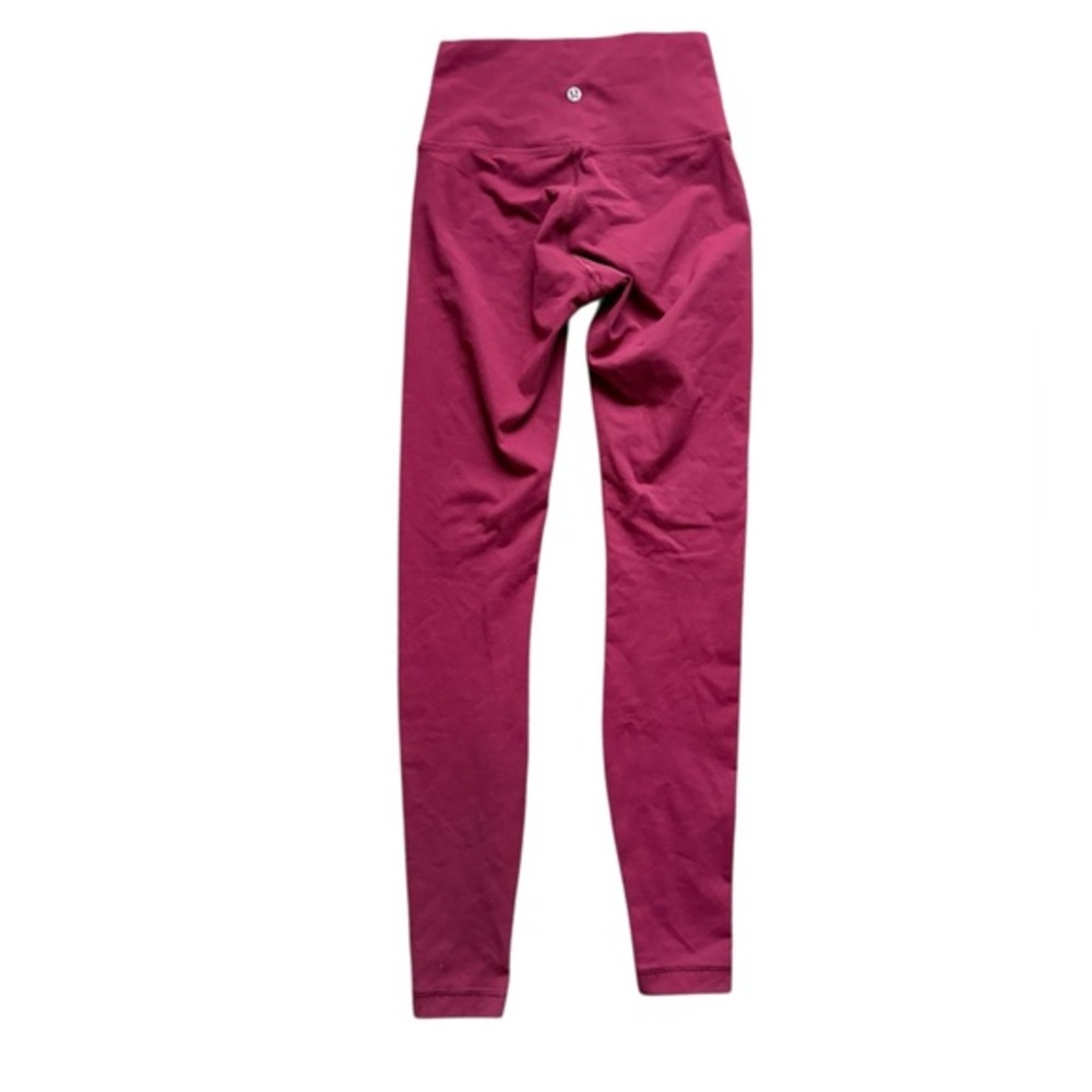 Women’s burgundy Lululemon leggings size 4.
